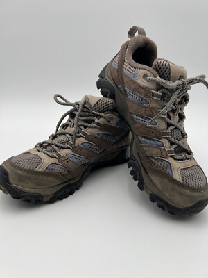 Merrell Moab 2 Vent Women's Hiking Shoe US 7.5 Blue Gray Rugged Trail Outdoor