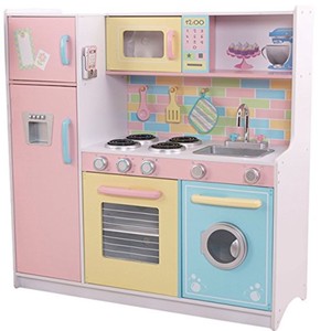 Kidkraft Deluxe Culinary Pastel Wooden Play Kitchen Childs Girls