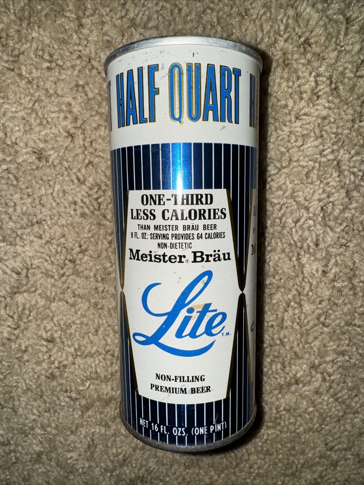 Unique Air Filled Half Quart Meister Brau Lite Beer Can Chicago IL