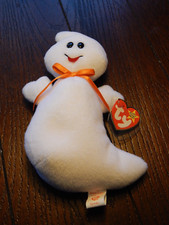 Ty Original Beanie Baby 1995 Spooky the Ghost *PVC VERY Rare