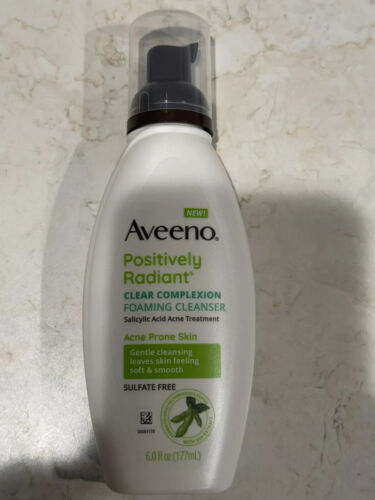 Aveeno Positively Radiant Clear Complexion Foaming Cleanser, 6oz Acne Prone Skin