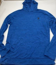 Spyder Active Performance Lightweight Hoodie Mens Sz M Blue Performance