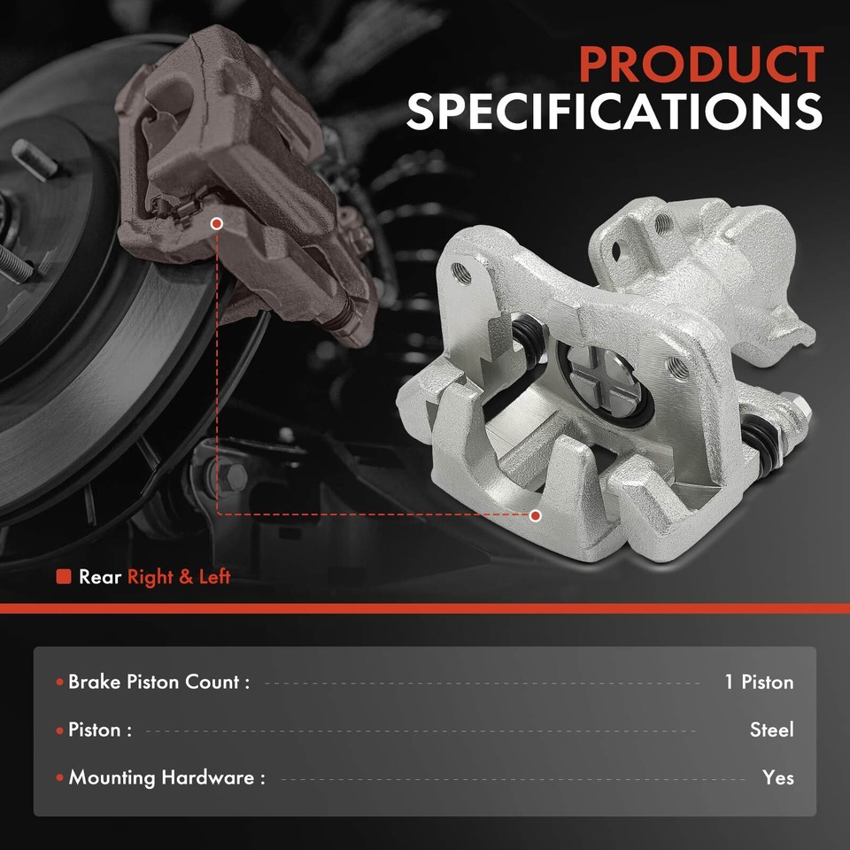 Pair Rear Brake Calipers with Bracket for Acura Integra Type R 1998 ...
