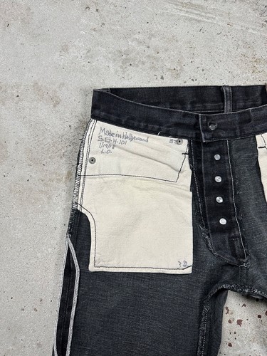 Pantalones de mezclilla Schaeffer's Garment Hotel negros lavados ribete - Imagen 4 de 13