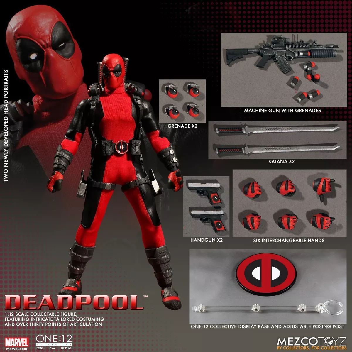 One:12 Collective DEADPOOL action figure~Mezco~Marvel Comics~X-Men~NIB