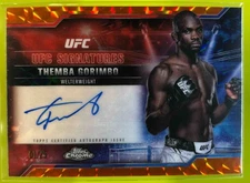 2025 Topps UFC Chrome Themba Gorimbo Signatures Orange Geometric /25 SIG-TG Auto