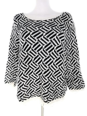   MONSOON Pullover für Damen Weiß 42 Langer Ärmel Baumwolle Boots-Ausschnitt  