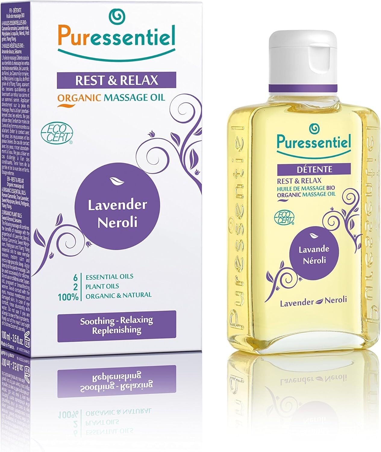 Puressentiel Rest & Relax Organic Massage Oil - 100ml