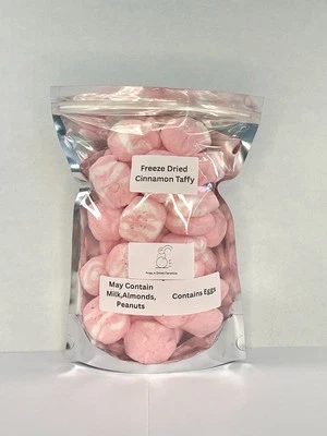 FREEZE DRIED FANATICS Freeze Dried Taffy Candy Cinnamon Saltwater Taffy 4 Oz Made Fresh To Order