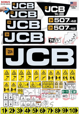 #ad #ad Fits JCB 507 42 T4i IIIB Decal Kit Telescopic forklift 3M VINYL FREE SHIPPING $213.73