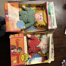 Vintage Captain Kangaroo & Mr Green Jeans Dolls, # 581 582, Child Guidance 1976