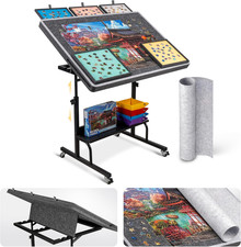 Tektalk 1500 Piece Felt Jigsaw Puzzle Table with Height Angle Adjustment