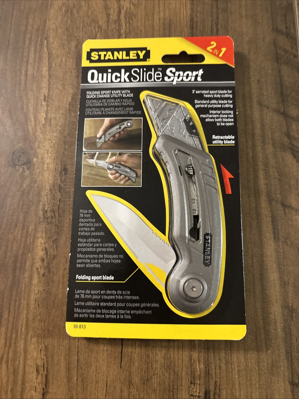 Stanley  #10-813 Quick Slide Sport Utility Knife, 3"  2 in 1