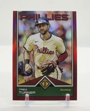 Trea Turner #d 5/5 2024 Topps Transcendent Collection Icons Chrome Red Refractor
