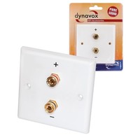 Dynavox Lautsprecherdose Kunststoff 2 Bananenbuchsen Unterputz, Boxen Terminal