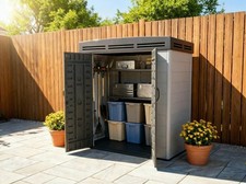 6x4ft plastic shed with floor and window