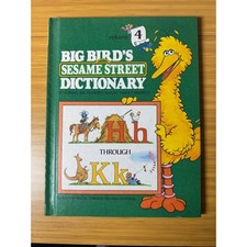 Big Birds Sesame Street Dictionary Volume 4 Hardcover ABC Book Ages 3 8