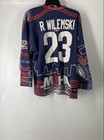 Vintage 90s Tour Motor City Michigan Roller Hockey MRHA Jersey Wilemski 23 Sz M — photo 4