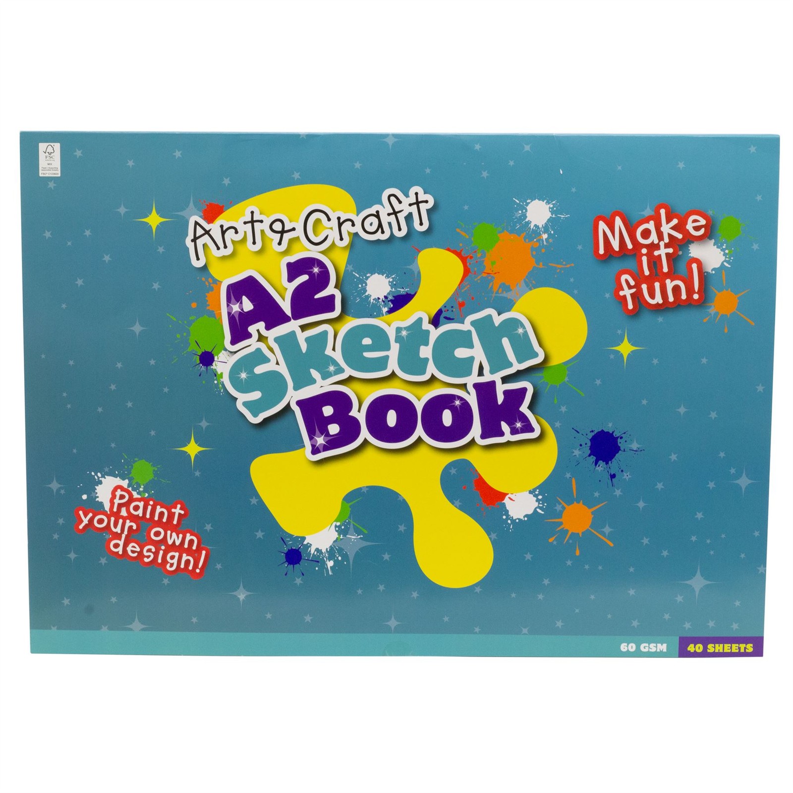 Carousel Kids A2 Art & Craft Sketchbook 40 Sheets | White Paper Extra Large Drawing Pad - Image 2