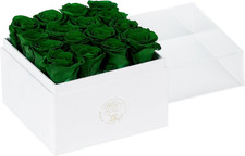 16Pcs Forever Rose in Acrylic Box Preserved Flowers That Lasts 4 Years Gifts for