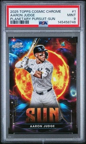 2025 Topps Cosmic Chrome Aaron Judge Planetary Pursuit Sun #PPS-1 PSA 9 YANKEES