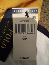 Polo Ralph Lauren Polo Bear Colorblock Hoodie Cotton Knit White Multicolor S