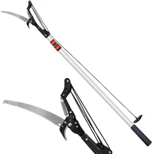 Tree Trimmer Pole Saw 4.9-13FT, Tree Pruner Extendable, Long Handle Pruning S...