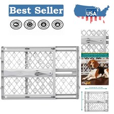 North States Paws Portable Pet Gate 26-40" Wide, Easy Set-Up for Modern Homes