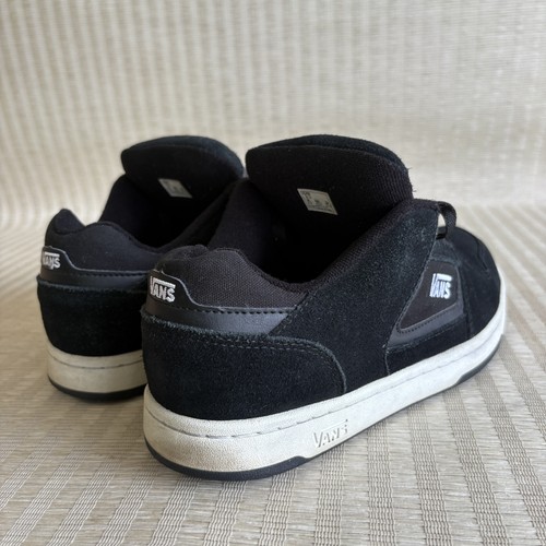 Vans Docket Skate Shoes Mens Size 9 Fat Tongue Black Suede Low Top Retro Sneaker - Picture 15 of 19