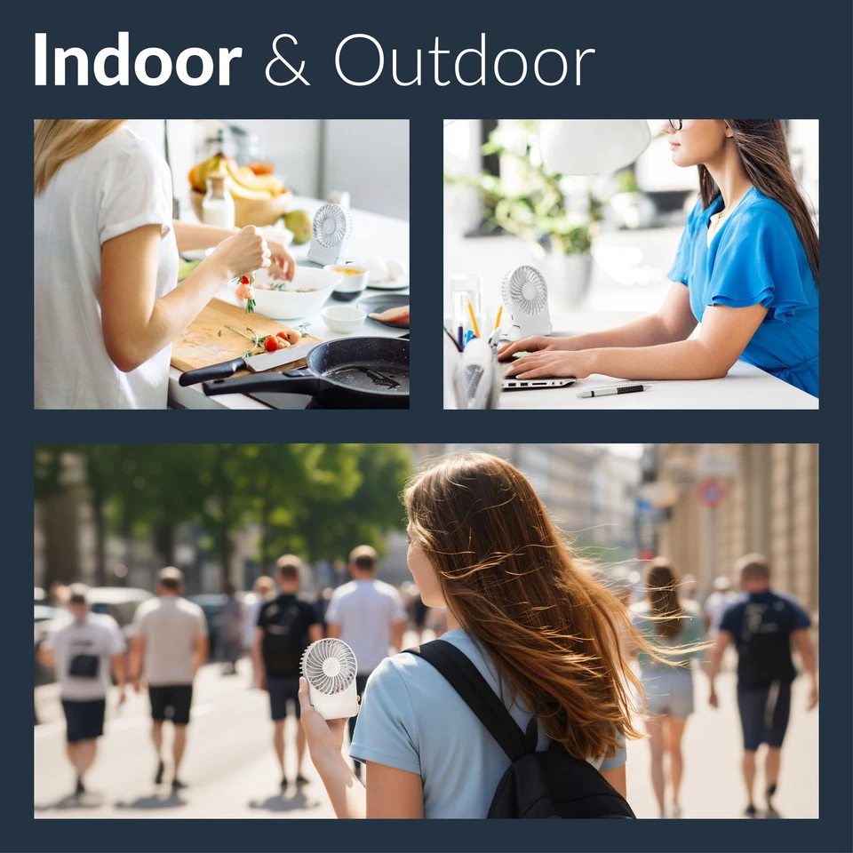 ARCTIC Summair 2Go White USB Mini Hand Fan Desk Portable 77 Hours Pocket Cooler - Image 4 of 4