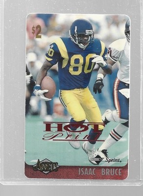 Isaac BRUCE  1996 Assets Phone Cards $2 Hot Prints #4
