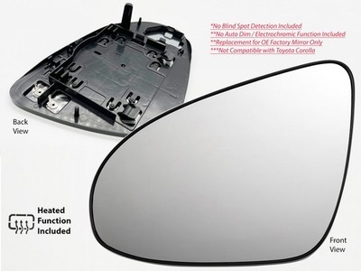 Heated Mirror Glass for Avalon 2013-2018 Camry 2012-2017 Driver Side TO1324119