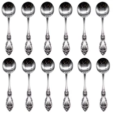 Oneida Louisiana 18/8 Stainless Steel Round Bouillon Spoon (Set of Twelve)