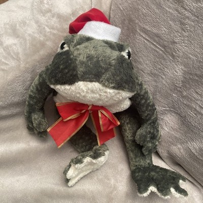 Weihnachtsfrosch Littlewoods Vintage Plüsch singend Stofftier grün Kuscheltier musikalisch