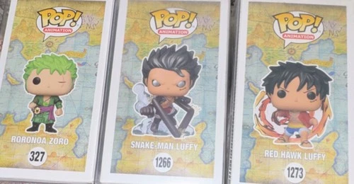 Funko Pop! Animation One Piece Zoro Red Hawk Luffy Snake-Man Luffy Exclusive Gl…