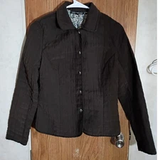 Jones New York Quilted Jacket Petite 6P Lightweight Lined Classic Minimalist