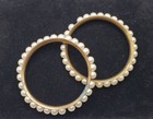 Vintage Faux Pearl Wired Bracelet Gold tone Bangle — photo 2
