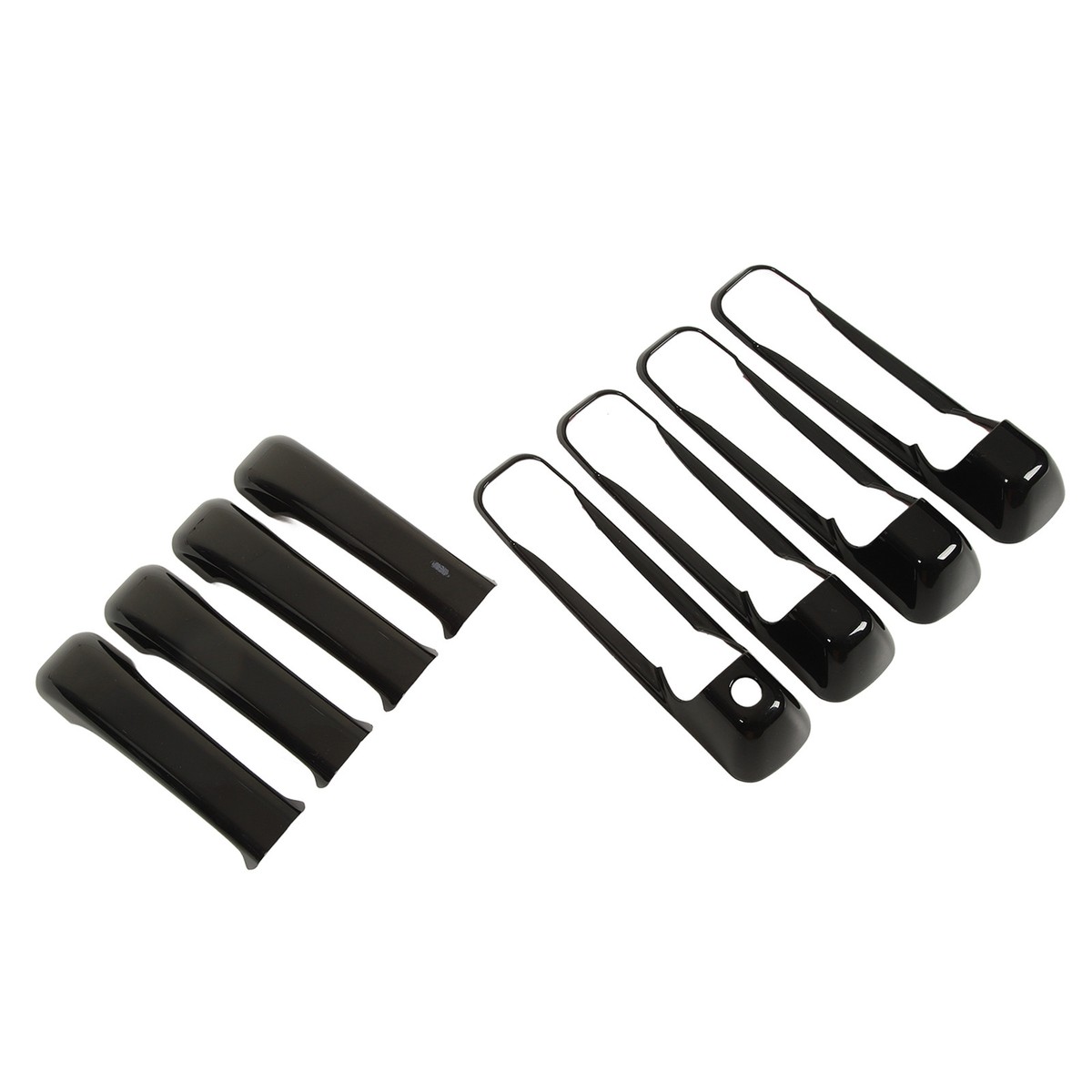 Chrome Delete Gloss Black Door Handle Cover W/ Or W/O Smart Key - DH62 - Trim Illusion - Foto 12