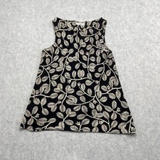 Josie By Natori Gown Womens Medium Black Floral Sleeveless Chemise Sleepwear