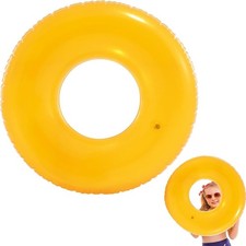 Intex Swimming Ring Inflatable Kids 76cm - Transparent Orange Pool Blow Up - New