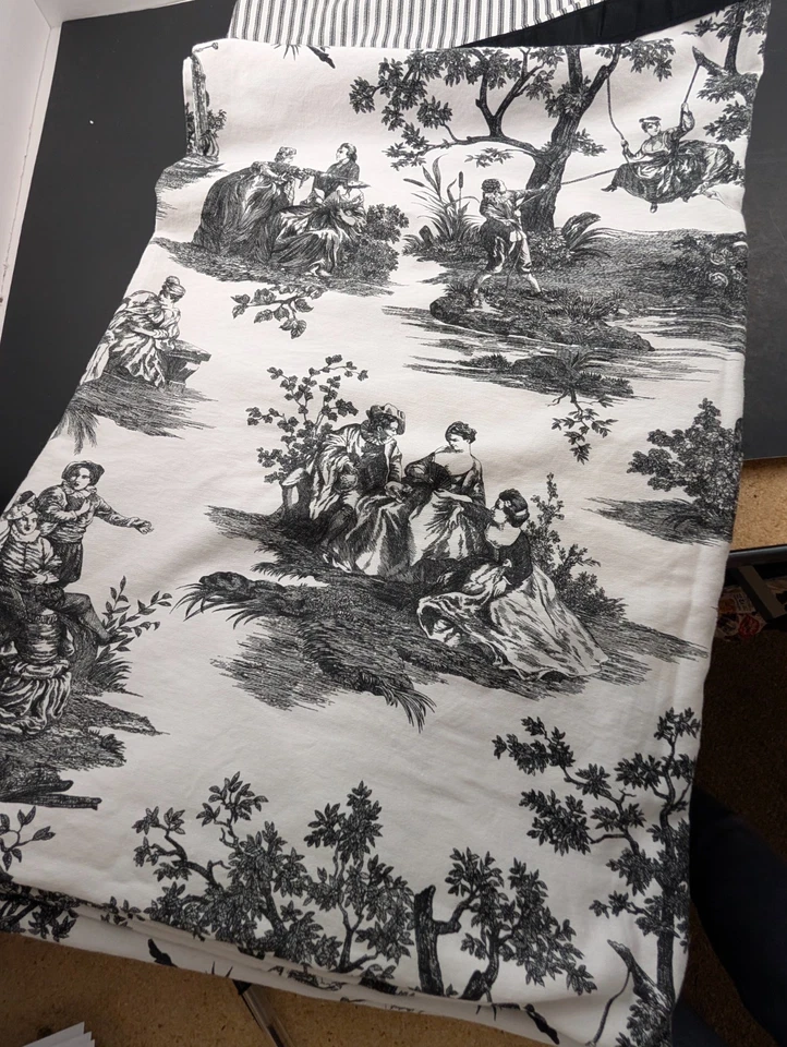 Cortina de chuveiro Waverly French Country toile & listrada 68" de comprimento x 70" de largura - Imagem 3 de 4