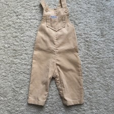 Health-Tex Vintage Khaki Corduroy Overalls Size 12 Month GUC