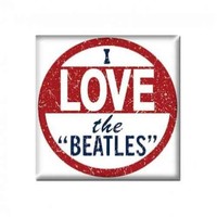 The Beatles KüHlschrankmagnet I Love The Beatles Nue Offiziell 76Mm X 76Mm One