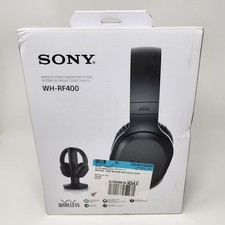 Sony WH-RF400 TV Wireless RF Tech Headphones Black New Open Box