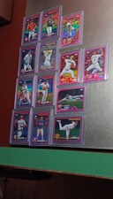 Lot of 13 Different 2023-24 Pink Topps Chrome Cards NM or Mint Condition 