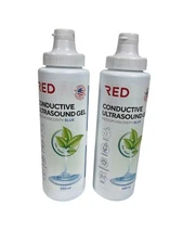 Red Conductive Ultrasound Gel Medium Viscosity Blue 250ml Set Of 2 Sealed Bottle