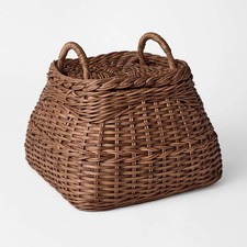 Square Rattan Basket Dark Brown - Threshold designed with Studio McGee