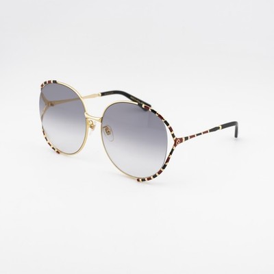 New Gucci GG0595S 006 Gold/Grey Gradient 64-17-135 Sunglasses