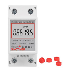 High Quality Din Rail LCD Digital Backlight Single Phase Energy Meter Kwh Electr
