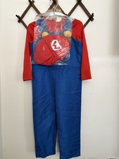 Disguise Super Mario Bros. Mario Costume for Children, S 4/6 Have Mustache Inc